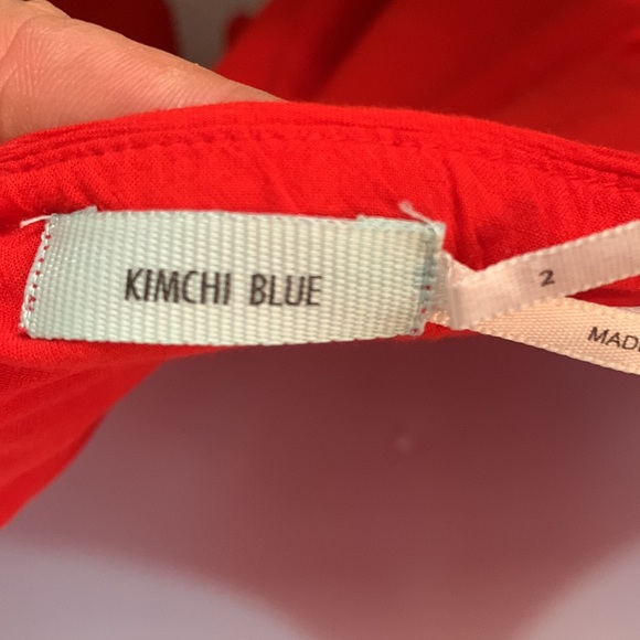 Kimchi Blue/Urban Outfitters Red Romper tie at waist and zipper. - Picture 5 of 5